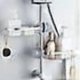 thumbnail image 4 of Shower shelf and storage - Set of 2 Stainless Steel Shower Shelf Without Drilling, Stainless Steel Telescopic Bathroom Shelf, Shower Support Shelf, So, 4 of 4