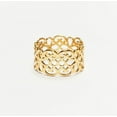 thumbnail image 2 of Floral Lace Band Ring Gold Over Ring Elegant Floral Filigree Design Ideal Gift for Women, 2 of 5