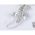 thumbnail image 4 of Alilang Silvery Tone Clear Rhinestones Long Tail Odd Walking Lizard Animal Pendant Necklace, 4 of 5