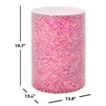 thumbnail image 4 of SAFAVIEH Emberlyn Abstract Round Accent Table, Dark Pink, 4 of 7