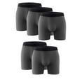 thumbnail image 3 of 5PK Mens Boxer Briefs Breathable Tagless Underwear Soft Comfort Flex Waistband, 3 of 9