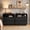 Black, variant on Hiaso 2 Drawers Nightstand with Charging Station, Small Sofa Table with Storage Open Shelf, Wooden Storage Cabinet for Living Room, Black Finish