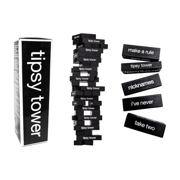 Tipsy Tower Drinking Game - 35  Party Games in One Board Game