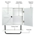 thumbnail image 6 of Excello Global Products 22" x 27.5” Barndoor Bathroom Wall Cabinet, Space Saver Storage Cabinet Kitchen Medicine Cabinet with Adjustable Shelf and Towel Bar, White, 6 of 8