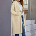 thumbnail image 7 of Niaviben Pea Coats for Women Lapel Coat Long Winter Coats Women Shirts Casual Jacket for Women's Coat Womens Winter Coat Beige L, 7 of 7