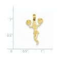 thumbnail image 4 of 14k Yellow Gold Cheerleader with Pom-Poms Charm Pendant, 4 of 4