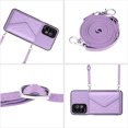 thumbnail image 3 of Allytech Galaxy A13 4G Wallet Case with Shoulder Strap, Luxury PU Leather RFID Blocking Protectve Anti-Scratch Bumper Cards Slots Magnetic Closure Phone Case Cover for Samsung Galaxy A13 4G, Purple, 3 of 9