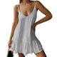 thumbnail image 1 of Puntoco Vestidos Mujer Verano Moda Mujer Sexy V-Cuello Color Suelto Tirante Sin Espalda Vestido Sin Mangas, 1 of 4