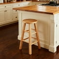 thumbnail image 6 of cisilov 27.5'' Wooden Backless Counter Stool with Round Seat, Natural, 6 of 7