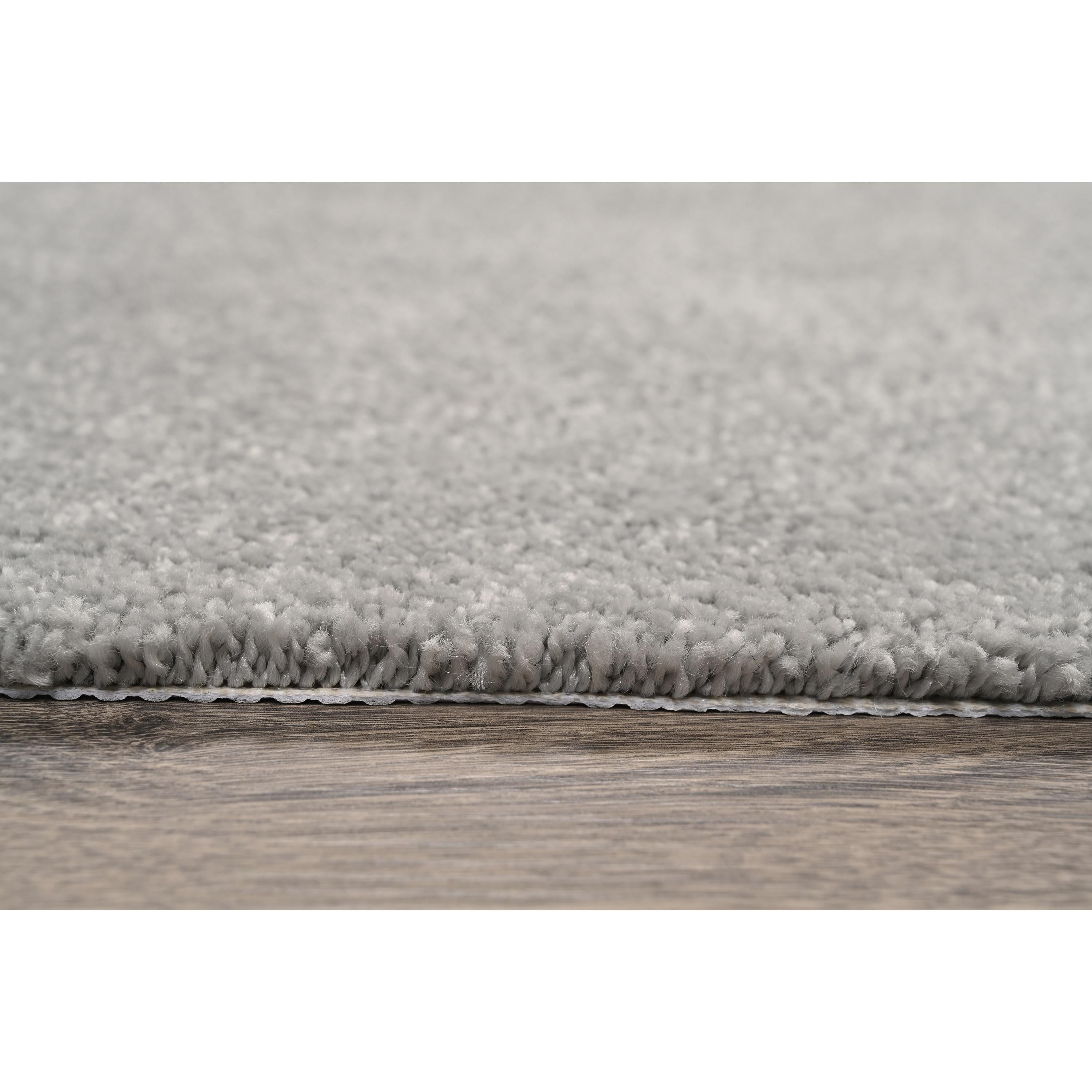 Garland Rug Gramercy Washable Polypropylene Silver Bathroom Carpet, 5' x 6'