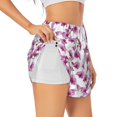 thumbnail image 2 of Disketp Orchids Flowers Print Women's Shorts Workout Shorts for Athletic Gym Running Shorts with Phone Pockets XX-Large, 2 of 8
