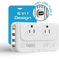 thumbnail image 6 of Ceptics European Travel Voltage Converter, 200W Adapter for Curling Iron, Straightener, Charger, Step Down World Power Plug - 4 USB PD 18W Fast Charging - SWadApt Compatible - Type C, E/F, G Included, 6 of 11