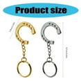 thumbnail image 4 of UNTERING Elegant Stylish Silver Horseshoe Keychain Sturdy Alloy Textures Horse Snaffle Bit Keyring Accessory for Equestrians, 4 of 8
