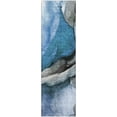 thumbnail image 2 of Addison Rugs Mayfield Premium Machine Washable Transitional Abstract Blue Runner Rug, 2'3" x 7'6", 2 of 6