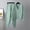 Green, variant on Women's 2 Piece Outfits Oversized Sweater Set Leisure Sets Knit Cardigan V Neck Sweaters and Drawstring Pants Leisurewear with Pockets Gift for Friends and Family