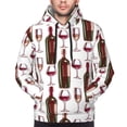thumbnail image 4 of Hoodies for Men - Wine Glasses and Bottles Prints Long Sleeve Comfrt Men'S Fashion Hoodies & Sweatshirts, Sweatshirts for Men Hoodies Pullover Clothing Clothes with Pouch, 4 of 7
