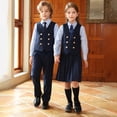 thumbnail image 5 of CUSTG Kids Sets Formal Vest Elegant Gentleman Long Trousers Outfit School Ensemble Leisure Style Home School Casual Outfit, 5 of 8