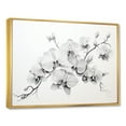 thumbnail image 2 of Designart "Tranquil Black And White Orchid II" Orchids Floater Framed Canvas Art Print, 2 of 5