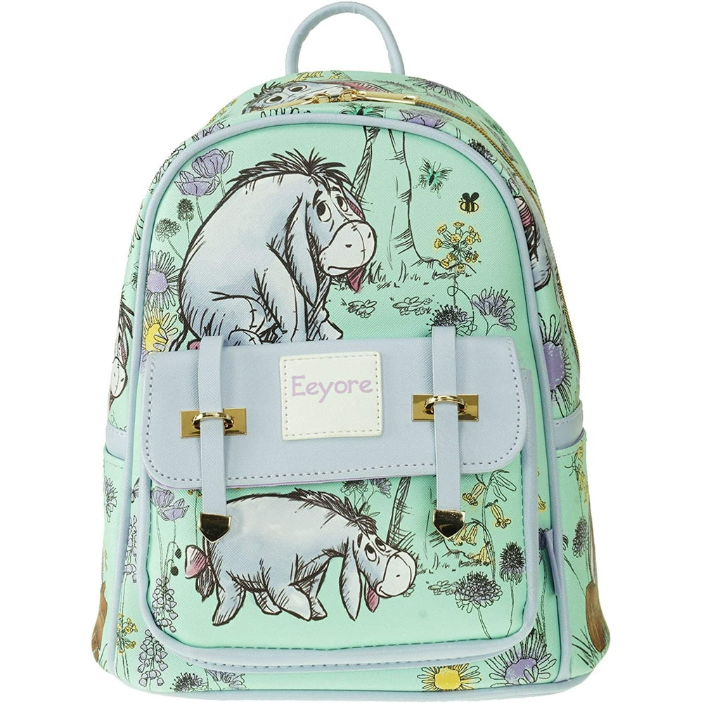 KBNL Winnie The Pooh Eeyore 11" Faux Leather Mini Backpack A20764
