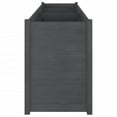 thumbnail image 5 of vidaXL Garden Planter Gray 78.7"x19.7"x27.6" Solid Wood Pine, 5 of 8