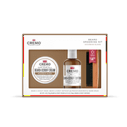 Cremo Bourbon Blend Beard Grooming Kit with Boar Bristle Brush
