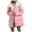Pink, variant on Women's Winter Mid Length Thick Warm Lamb Wool Lined Jacket Coat(Pink,XXL)