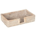 thumbnail image 2 of Kouboo Rattan La Jolla Rectangular Dinner Napkin And Guest Towel Holder, Wicker Napkin Tray, Woven Guest Towel Holder For Kitchen, Bathroom, White Wash, 2 of 3