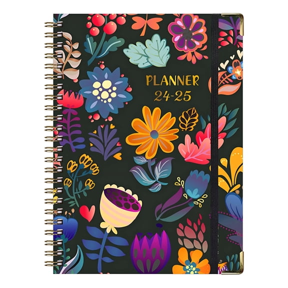 CCOCC Hardcover Planner,Weekly/Monthly Dated Agenda Organizer,School Year Daily Planner with Monthly Tab,Flexible Cover,Note Page,Pocket,Bookmark,A5