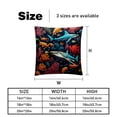 thumbnail image 5 of Starry Shark Pillow Covers Set with Unique Patterns - 16x16, 18x18, 20x20 Inches - Set of 2 Elegant Pillow Inserts, Throw Pillows Covers for Home for Any Occasion, 5 of 6