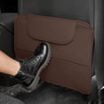 thumbnail image 5 of Leather Car Seat Anti Kick Pad - Rear Seat Back Protector Cover to Prevent Dirt, Scratches, and Mud from Shoes, Easy Clean Car Interior Accessories with Storage Bag, 5 of 6