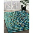 thumbnail image 2 of Ahgly Company Indoor Square Patterned Dark Blue Grey Blue Area Rugs, 8' Square, 2 of 6