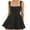 Black, variant on Women´s Summer Short Sling Dress Solid Color Sleeveless Backless Square Neck A-line Dress