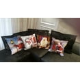 thumbnail image 2 of Violet Linen Seasonal Christmas Splendours Pattern, Polyester, Super soft feel faux suede fabric, digital print, Santa Snowman, 18 Inch x 18 Inch, Decorative Throw Pillow Cover, 2 of 2
