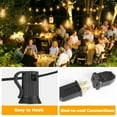 thumbnail image 3 of DAYBETTER 200FT Outdoor String Lights, Waterproof Patio Lights with 48 Hanging Lights A39 Bulbs, Shatterproof for Backyard Gazebo Porch Garden Outside Decor, 3 of 7