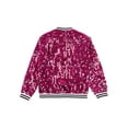 thumbnail image 6 of Xnihocha Kids Girls Sequin Bomber Jacket Sparkly Glitter Long Sleeve Baseball Jackets Hip Hop Jazz Dance Hot Pink 10, 6 of 7
