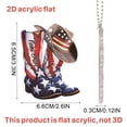 thumbnail image 4 of 2 Pack Eagle Acrylic Car Ornament, 2D Flat Rearview Mirror Pendant & Keychain, 4th of July Stylish Home & Auto Decor for Patriotic & Nature Lovers, 4 of 7