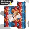 thumbnail image 4 of Basketball and Lightning Red Pattern Teens Toddler Nap Mat with Pillow, Sleeping Mat Bag for Preschool Daycare 60"x20", 4 of 6