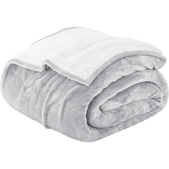 Cobija King Size Bluelander, Tipo Borrego Térmico, Perla