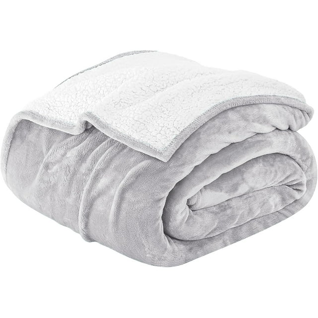 Cobija King Size Bluelander, Tipo Borrego Térmico, Perla