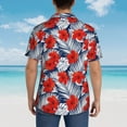 thumbnail image 6 of Goofa Leaves And Flowers Hawaiian Shirt for Men, Unisex Summer Beach Casual Short Sleeve Button Down Shirts,Aloha Tropical Floral print shirt-XX-Large, 6 of 9