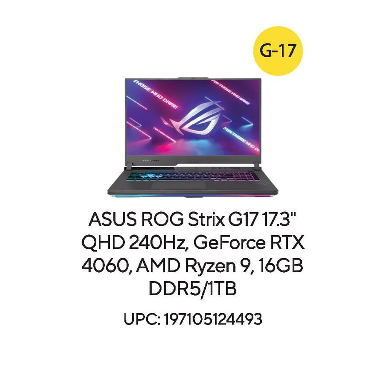 PC PORTABLE ASUS GAMER ROG STRIX G713QE-HX023T 17.3 R5 16GB (90NR05