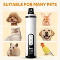 thumbnail image 2 of Upgraded Electric Dog Nail Trimmer with Light, Quiet and Low Vibration Electric Pet Nail Grinder, Rechargeable Dog Nail Clippers with Quick Sensor, Pet Nail Grinder for Large Medium Small Dogs, 2 of 7