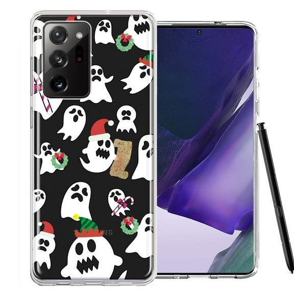 MUNDAZE For Samsung Galaxy Note 20 Ultra Halloween Christmas Ghost Design Double Layer Phone Case Cover