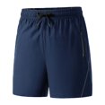 thumbnail image 2 of EOYWHK Workout Shorts for Men with Pockets Elastic Waist Mens Active Shorts Soft Lightweight Breathable for Workout Training Outdoor Sports Dark Blue, Size XL, 2 of 9