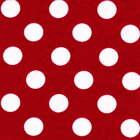 Cotton Print Quilting Fabric SHASON TEXTILE (3 Yards cut) 100% COTTON PRINT QUILTING FABRIC, POPPY / WHITE BIG DOTS. ()