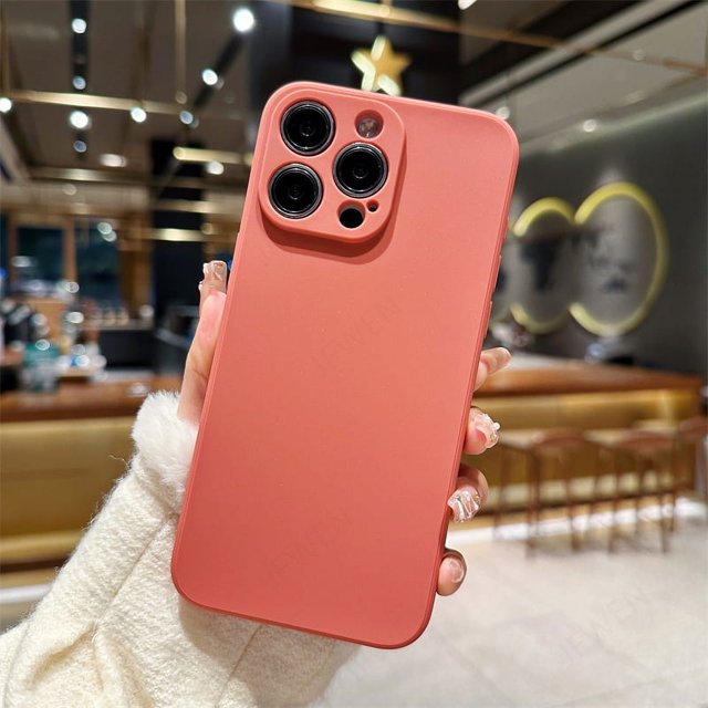 Candy Color Phone Case For iphone 15 14 13 12 Mini 11 Pro Max XS X XR SE 2 3 8 7 Plus Shockproof Silicone Soft TPU Back Cover Hawthorn Red For iphone 14 Pro