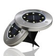 thumbnail image 4 of Wosthever 4 uds/1 ud. 8 LED de energía Solar luz enterrada lámpara de tierra al aire libre camino luz punto lámpara patio jardín césped paisaje Iluminación y accesorios luz calida 4 piezas Wosthever HW4217-04B, 4 of 6