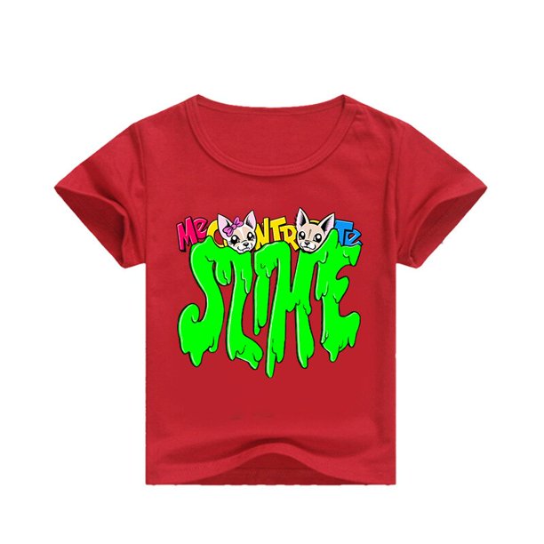 Camisetas de manga corta, ropa de verano para niños, camiseta de dibujos animados para niños, Top de manga corta, ropa de algodón para niñas, atuendo para niños de 2 a 12 años, blanco Red7T Gao Jinjia LED