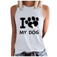 thumbnail image 2 of ALLLIST Spring Tops for Women 2024 White Graphic Crew Neck Sleeveless Tank Tops Tank Tops for Women 2024 M, 2 of 5