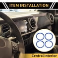 thumbnail image 2 of Anillos de decoración del tablero de ventilación de aire acondicionado Unique Bargains 1set para Toyota Tacoma 2016-2023, anillo de cubierta de ventilación de aire acondicionado, decoración trim azul, 2 of 6